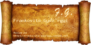 Frankovits Györgyi névjegykártya