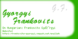 gyorgyi frankovits business card